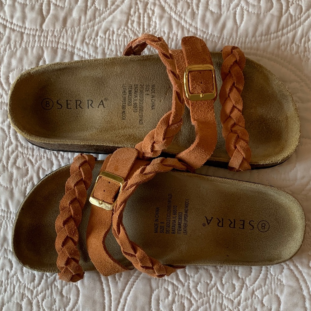 Serra Women's Peach Braided Sandals
